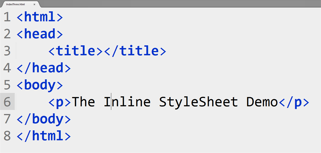 Inline Style sheet